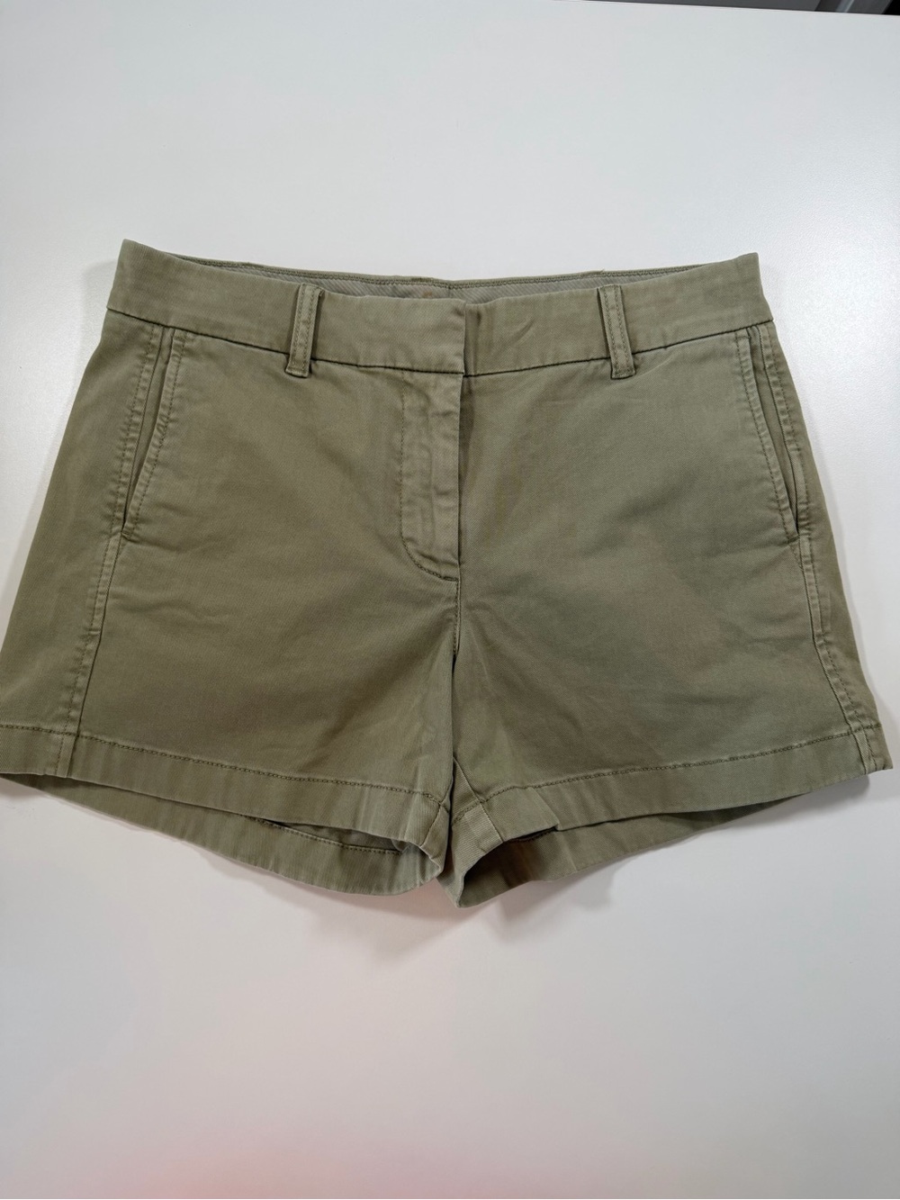 J.Crew Re-Imagined Olive Chino Shorts Size 4 Fair Trade X-92 - Picture 4 of 16